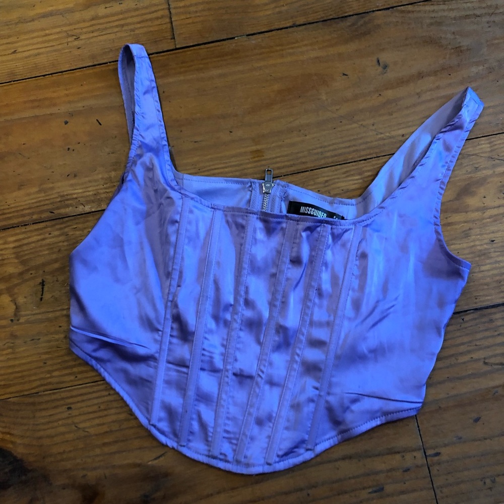 Misguided lilac purple corset top, women’s size 8 US/ 12 UK